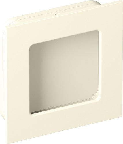 Schiebetürmuschel 54460B Polyamid 99 reinweiß matt quadratisch Türstärke ab 17 mm passend für Holztüren Länge 60 mm Breite