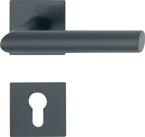 Rosettengarnitur Amsterdam E1400Z/848N/848NS Edelstahl F9714M Gehrung PZ DIN links / rechts HOPPE