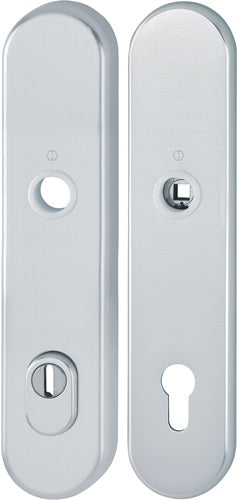 Langschildpaar E3332ZA/3310 F1 / silberfarbig F1 PZ 92 mm HOPPE