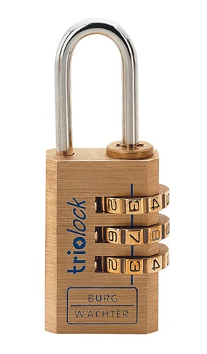 Zahlenvorhangschloss Combi Lock 80 Schlosskörperbreite 40 mm Messing BURG-WÄCHTER