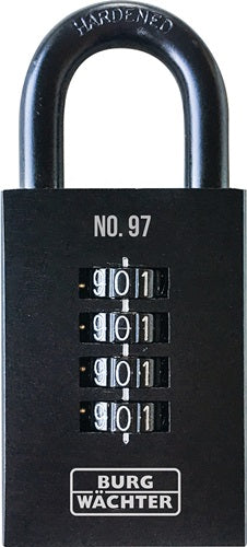 Zahlenvorhangschloss Numero 97 Schlosskörperbreite 50 mm Guss Anzahl Zahlenrollen 4 BURG-WÄCHTER