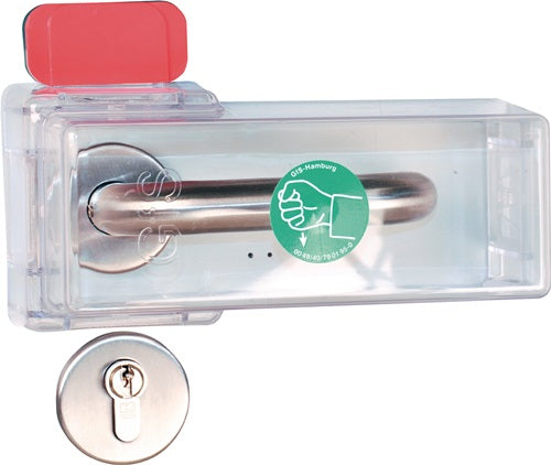Fluchttürhaube Typ K Sicherung von Türdrückern Macrolon-Kunststoff transparent GFS