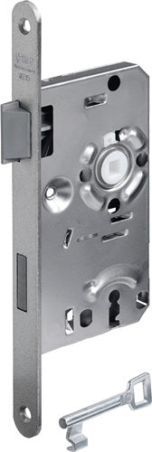 Zimmertür-Einsteckschloss 215 BB 18/ 55/72/8 mm DIN links silber abgerundet Klasse 1 Kunststoff BKS