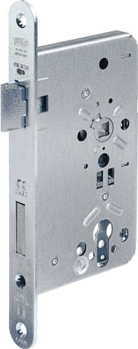 Feuerschutztürschloss B-1206 24/65/72/9 mm DIN links 24 mm abgerundet silber BKS