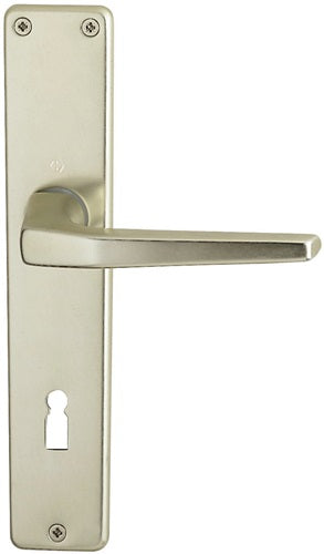 Türdrückerpaar Frankfurt 117L Aluminium F2 ohne Rosetten Vierkant 8 mm HOPPE