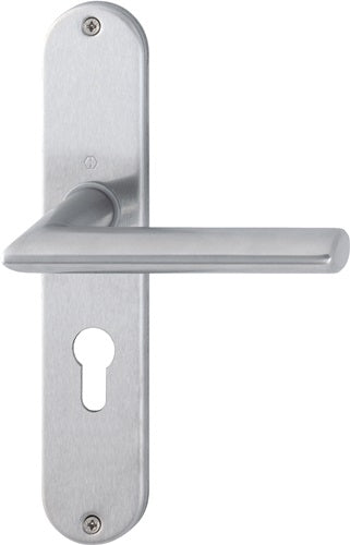Langschildgarnitur Stockholm E1140Z/302 Edelstahl F69 PZ 72 mm DIN links / rechts HOPPE