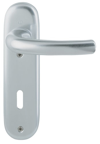 Kurzschildgarnitur Tôkyô 1710/273KP Aluminium F1 OB abgerundet Drückergarnitur HOPPE