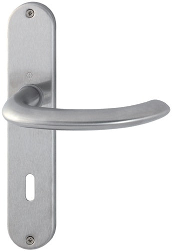 Langschildgarnitur Marseille E1138Z/302 Edelstahl F69 OB 72 mm DIN links / rechts HOPPE