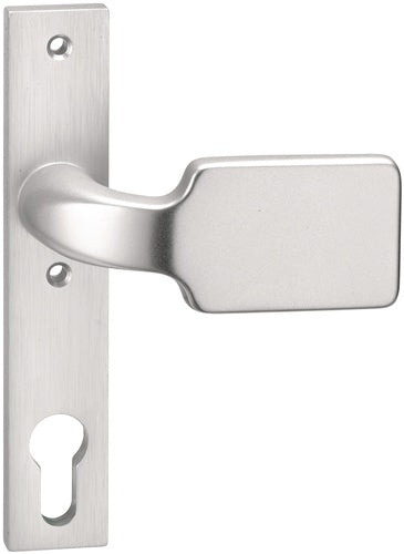 Schlosskasten-Griff 1317/1010 Aluminium F1 Aufnahme 8 mm gekröpft EDI