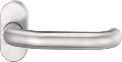 Profiltürdrückerlochteil 1800/2033 Edelstahl EST oval 8 mm gekröpft EDI