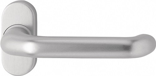 Profiltürdrückerlochteil 1300/2033 Edelstahl EST oval 8 mm gekröpft EDI