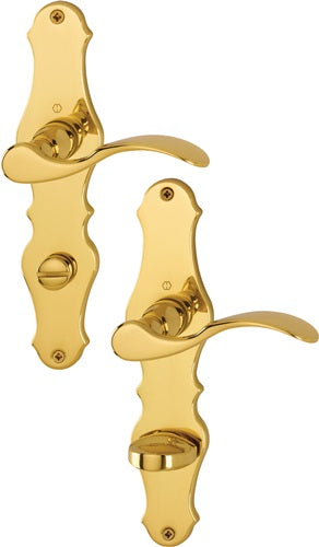Langschildgarnitur weißar M112SLN/2007 Messing F71 SK/OL 78 mm DIN links / rechts HOPPE