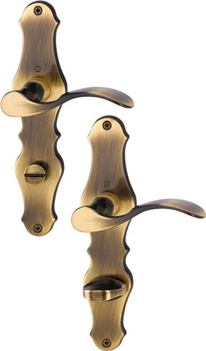 Langschildgarnitur weißar M112SLN/2007 Messing F73 SK/OL 78 mm DIN links / rechts HOPPE