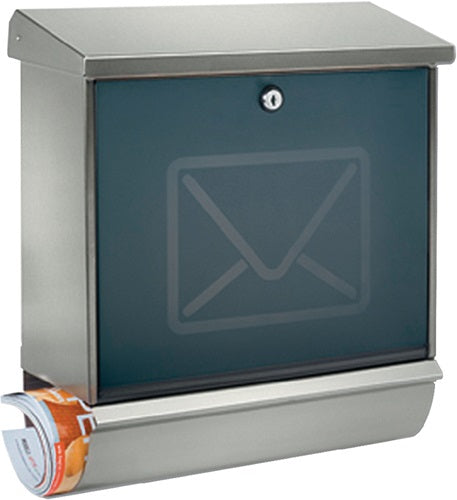 Briefkasten Lucca-Set 3713 Ni Letter Höhe 440 mm Breite 380 mm Tiefe 148 mm Edelstahl DIN C4 BURG-WÄCHTER