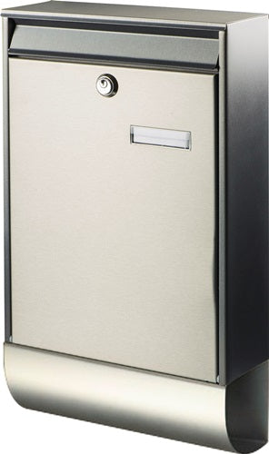 Briefkasten Berlin-Set 37770 NI Höhe 500 mm Breite 285 mm Tiefe 105 mm Edelstahl DIN C4 BURG-WÄCHTER