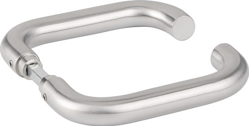Glastürdrückerpaar 1801 BASIC 01 Edelstahl U-Form Vierkant 8 mm HERMAT