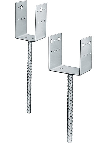 Stützenfuß PPD 120 x 90 x 126 x 5 mm Stahl stückverzinkt zum Einbetonieren Loch-Ø 50 + 135 mm 250 mm SIMPSON STRONG TIE