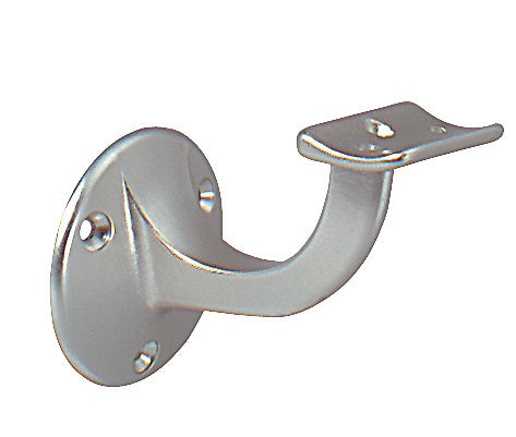 Handlaufträger Edelstahl matt Durchmesser Wandplatte 53 mm gewölbte Auflage DENI