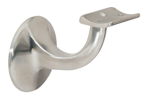 Handlaufträger Edelstahl matt Durchmesser Wandplatte 55 mm gewölbte Auflage DENI