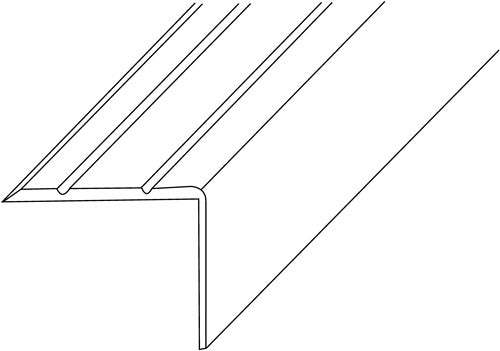 LM-Treppenwinkel 25 x 20 mm Länge 1000 mm Aluminium silberfarbig eloxiert einseitig gelocht PG