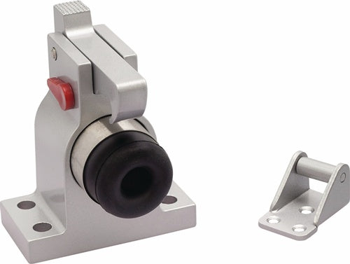 Türfeststeller 001/588/1 Aluminium silberfarbig einbrennlackiert Bodenmontage SCHNEGEL