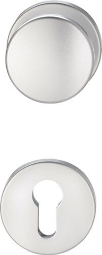 Feuerschutzgarnitur Riva FS K7/103 Aluminium F1 D/K für Türstärke 40-65 mm PZ rund DIN links / rechts EDI