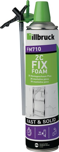 2K-Montageschaum FM710 400 ml B2 grün mit Einweghandschuhen Dose ILLBRUCK