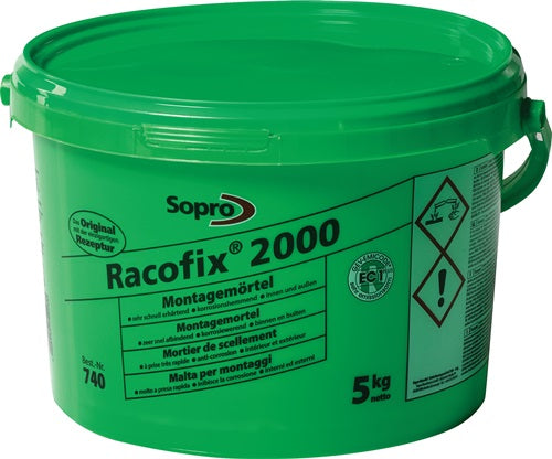 Montagemörtel Racofix® 2000 1:3 Raumteile (Wasser/Mörtel) 5 kg Eimer SOPRO