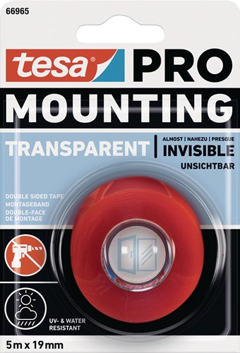 Montageband Mounting PRO Transparent 66965 transparent Länge 5 m Breite 19 mm TESA