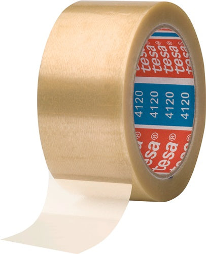 Verpackungsklebeband PVC tesapack® 4120 farblos Länge 66 m Breite 50 mm Rolle TESA