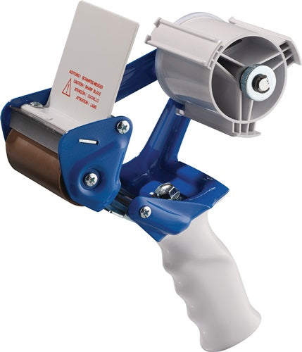 Handabroller Profi K75B Metall blau/weiß für Bandbreite bis 75 mm BURMANN