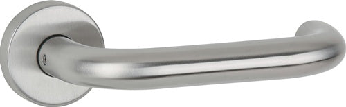 Drückergarnitur Basic 01 Edelstahl 60 Edelstahl matt U-Form WC DIN links / rechts D/D 30 APTEC