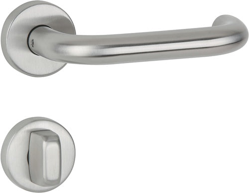 Drückergarnitur Basic 01 Edelstahl 60 Edelstahl matt U-Form WC DIN links / rechts D/D 30 APTEC – Ansicht 3