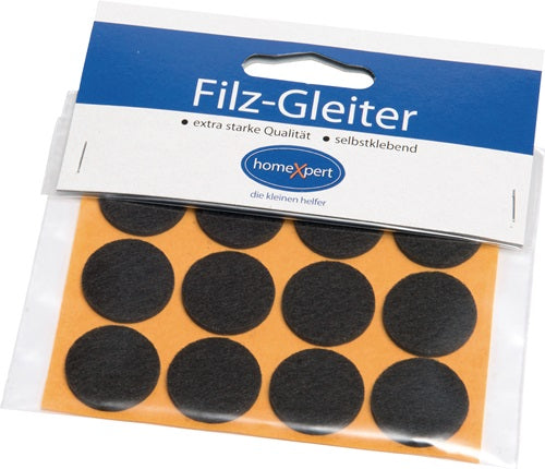 Filzgleiter 22 mm Filz braun selbstklebend 12 St/SB-Karte