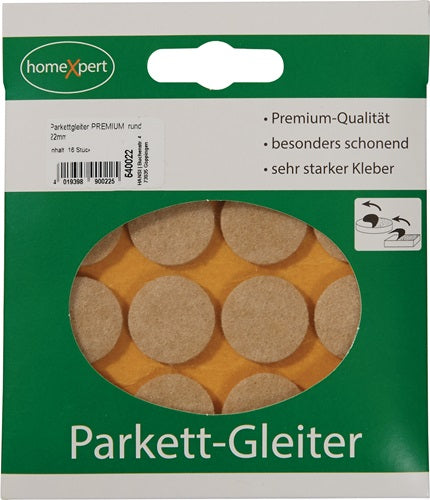 Parkettgleiter Premium 22 mm Filz natur rund selbstklebend