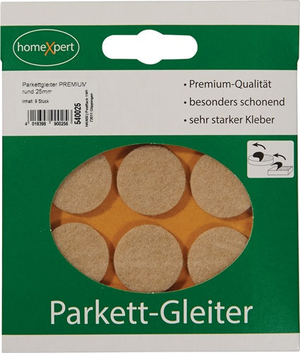 Parkettgleiter Premium 25 mm Filz natur rund selbstklebend