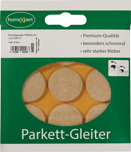 Parkettgleiter Premium 28 mm Filz natur rund selbstklebend