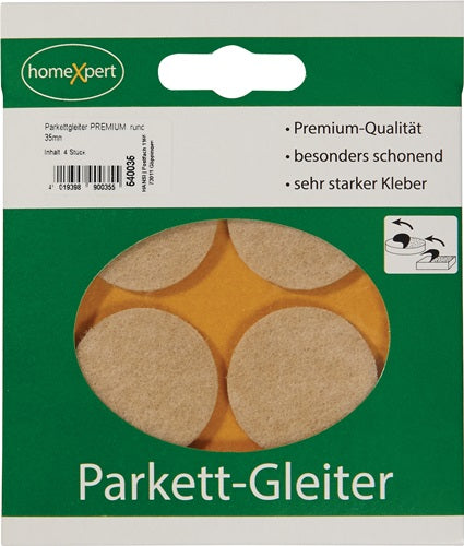 Parkettgleiter Premium 35 mm Filz natur rund selbstklebend