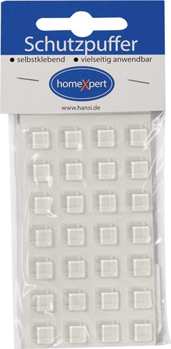 Schutzpuffür Clear 10 mm Kunststoff transparent Quadrat selbstklebend