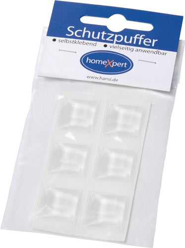 Schutzpuffür Clear 205 mm Kunststoff transparent Quadrat selbstklebend