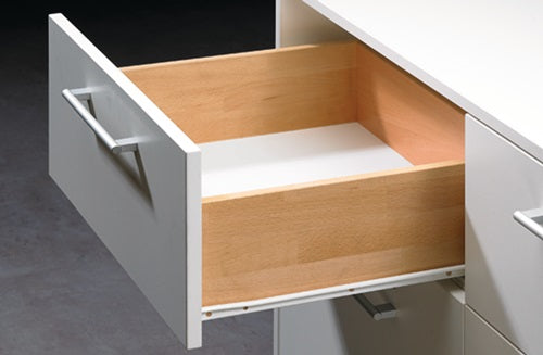 Rollenführung FR 402 mit Stop Control Stahl weiß Nennlänge 600 mm 25 kg Schubkastenlänge 600 mm HETTICH - VPE: 2
