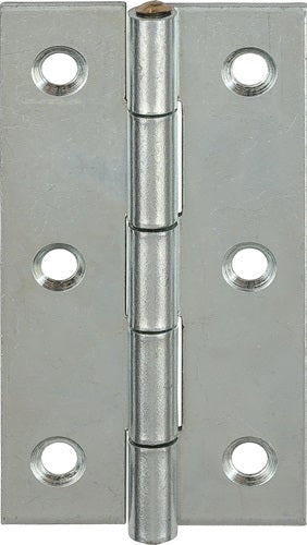 Scharnier Höhe 100 mm Breite 52 mm Stärke 16 mm Stahl blau verzinkt gerollt schmal VORMANN - VPE: 20