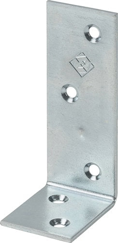 Balkenwinkel L120x80 mm Breite 35 mm stark Stahl Stärke 4 mm blau verzinkt VORMANN - VPE: 10