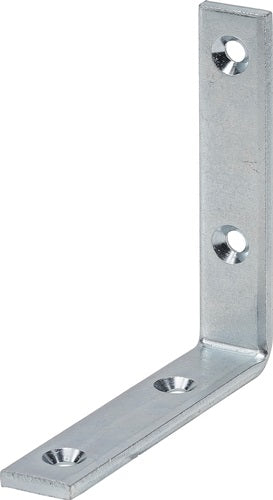 Winkel stark Länge 140 mm Breite 20 mm Stärke 5 mm Stahl blau verzinkt Loch-Ø 6 mm VORMANN - VPE: 10