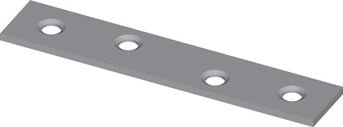 Verbindungsblech Länge 50 mm Breite 15 mm Stärke 18 mm Stahl blau chromatiert HOHAGE – VPE: 100