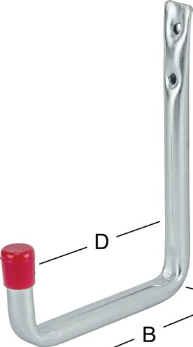 Wandhaken U-Form ohne Gummierung Ausladung 114 mm Stahl verzinkt VORMANN