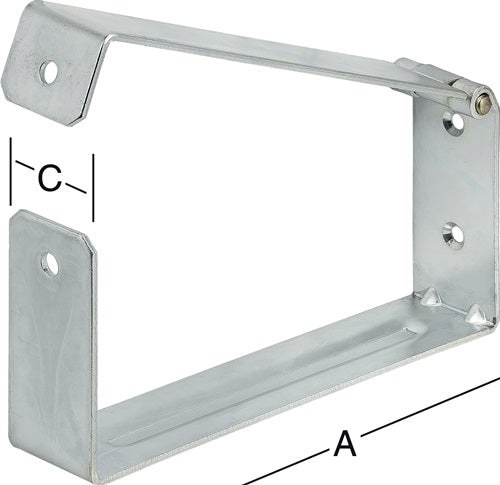 Leiter- und Gerätehalter Länge 200 mm Höhe 90 mm Breite 40 mm VORMANN - VPE: 2
