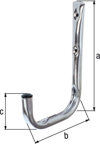 Wandhaken einfach Ausladung 150 mm Stahl verzinkt Höhe 215 mm Ø 18 mm GAH - VPE: 5