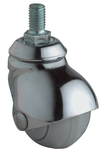 Kugellenkrolle Rad-Ø 40 mm Tragfähigkeit 30 kg M10 Gummi grau BS ROLLEN