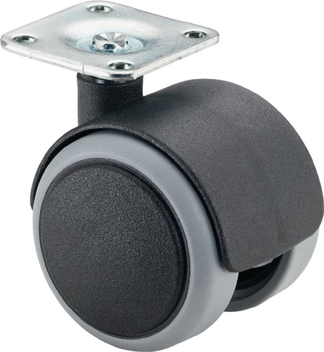 Kunststoffdoppelrolle Rad-Ø 50 mm Tragfähigkeit 50 kg mit Anschraubplatte Polyamid BS ROLLEN